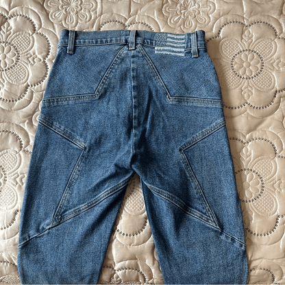 Revice High Rise Star Venus Crop Jeans Medium Wash Size 27