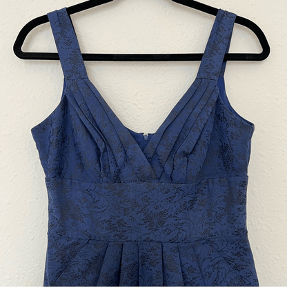 Bisou Bisou Navy Blue Sleeveless Derp V-neck Mini Cocktail Dress Size 4