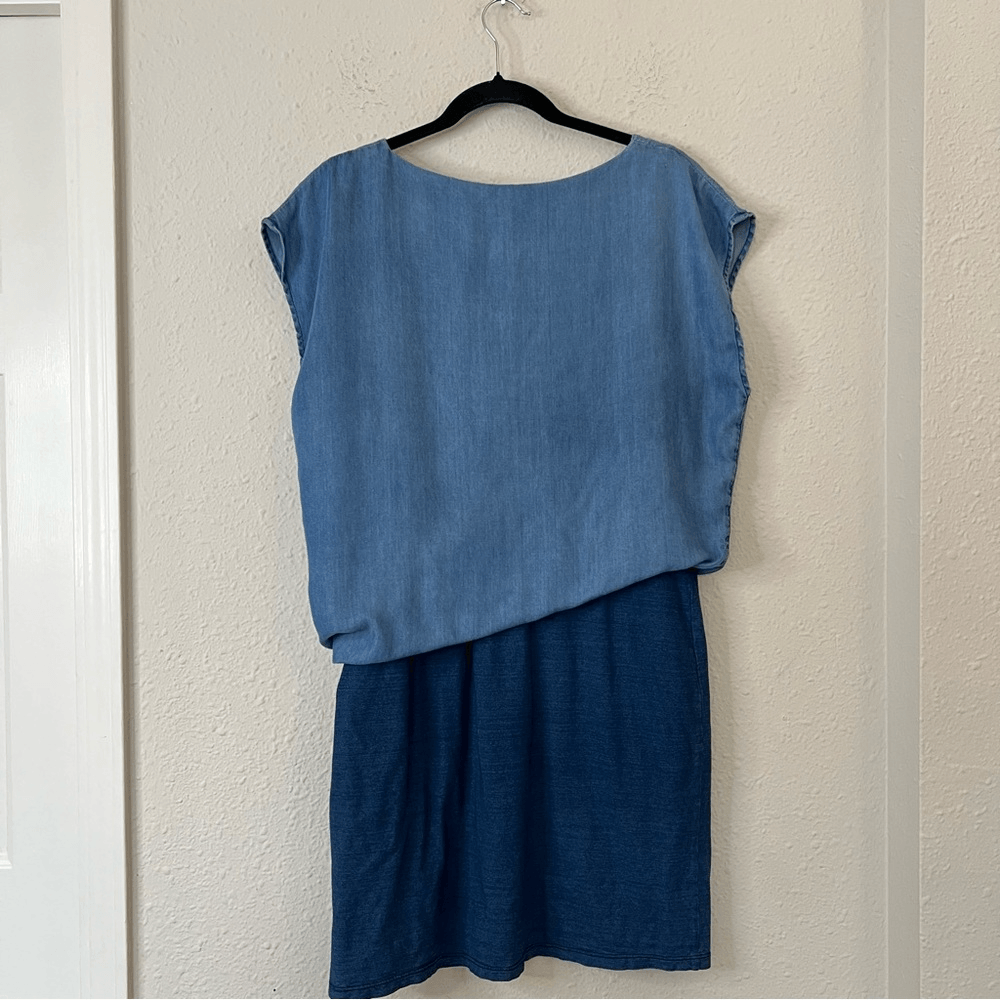 Anthropologie Amadi Denim Chambray Sandy Tuck Dress Size Medium