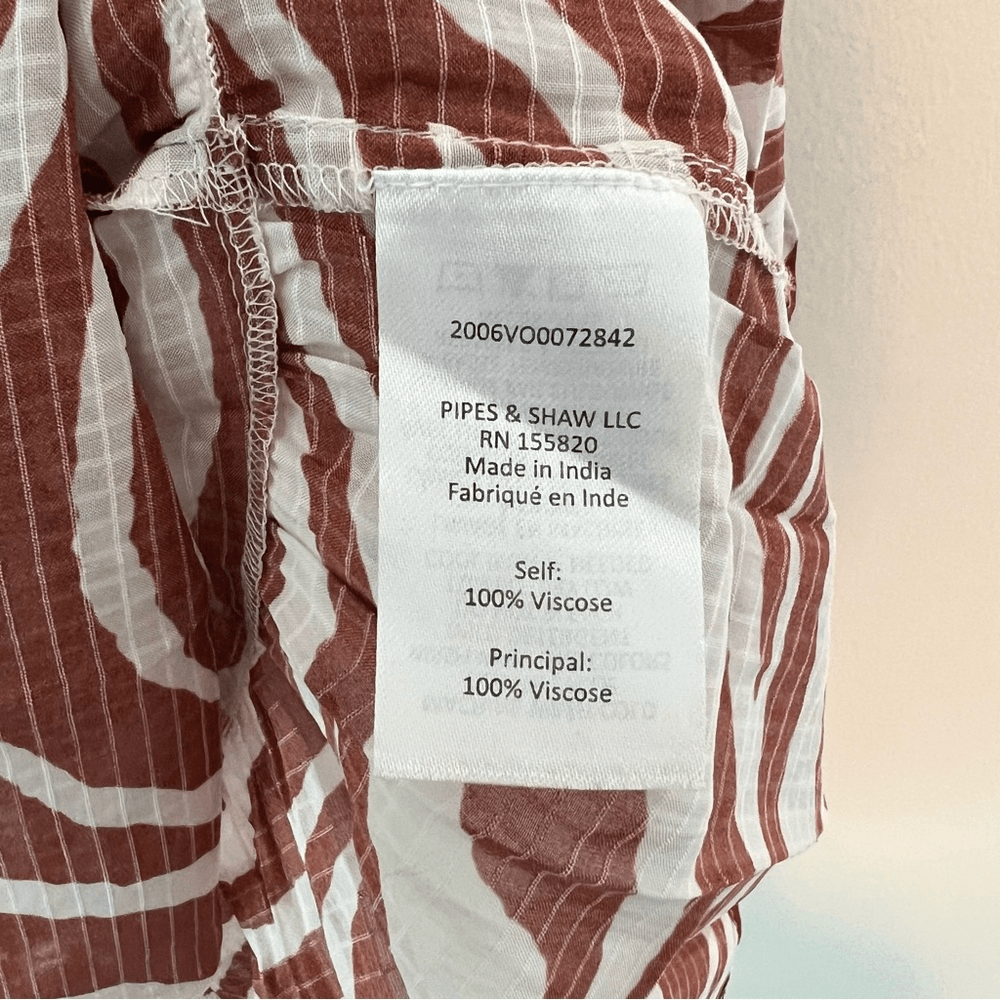 Veronica Beard Danica Cover Up Dress Size Large Animal Print Long Sleeve