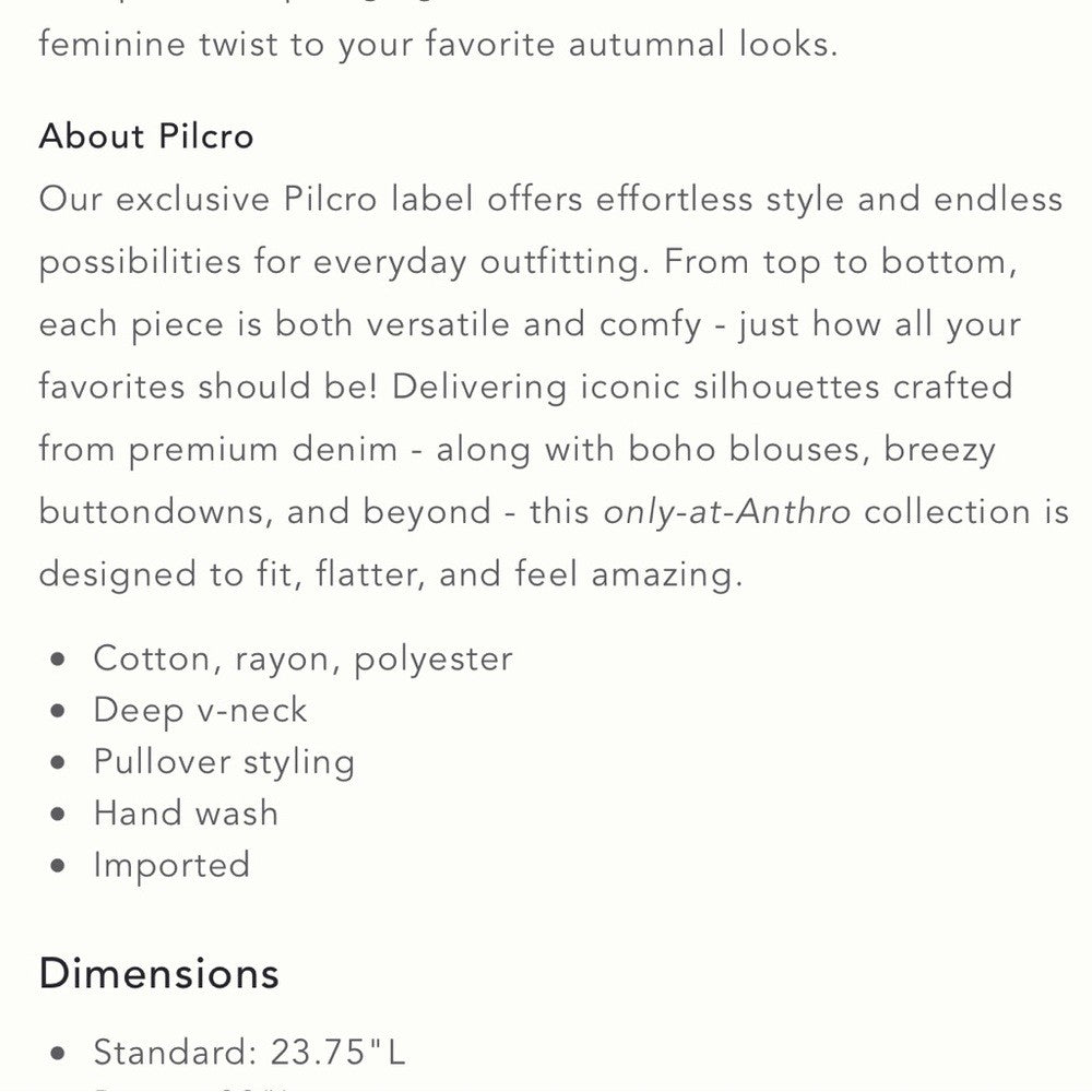 Anthropologie Pilcro Plaid Deep-V Blouse NEW Size Small