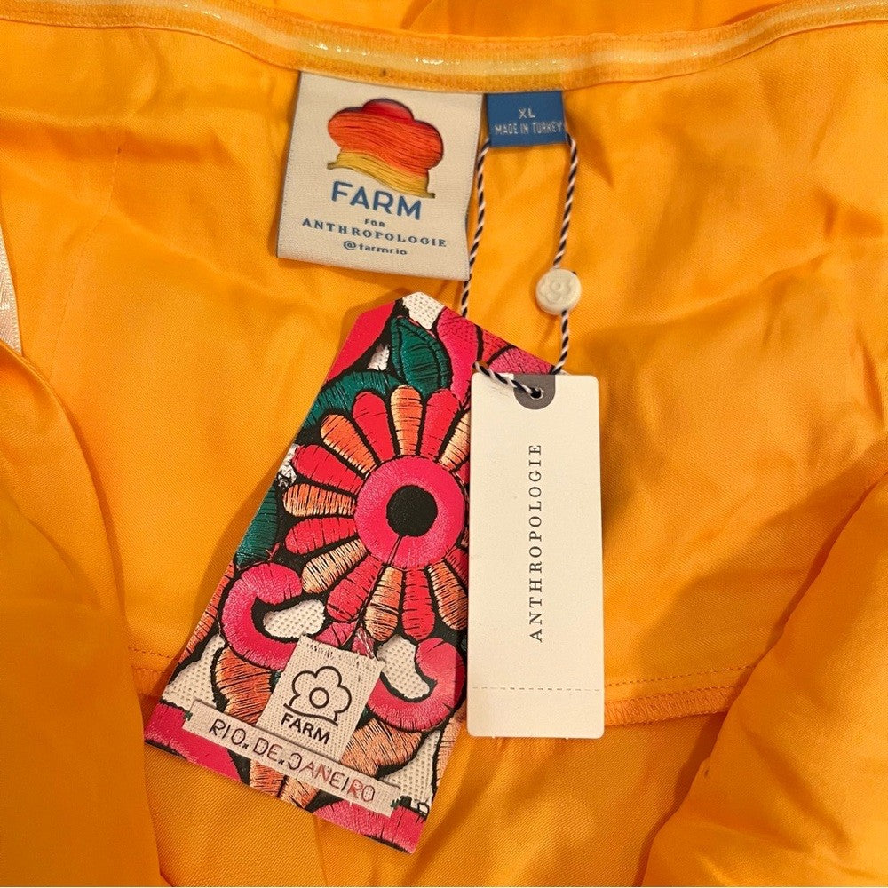 Farm x Anthropologie Halter Maxi Dress Farm Rio NEW Size XL