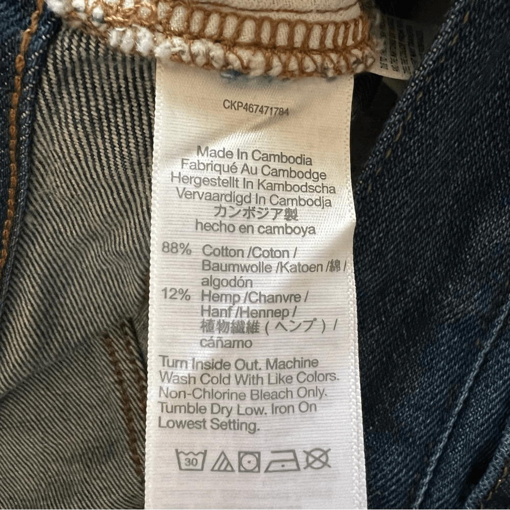 Madewell Baggy Straight Jeans in Dark Worn Indigo Wash size 26