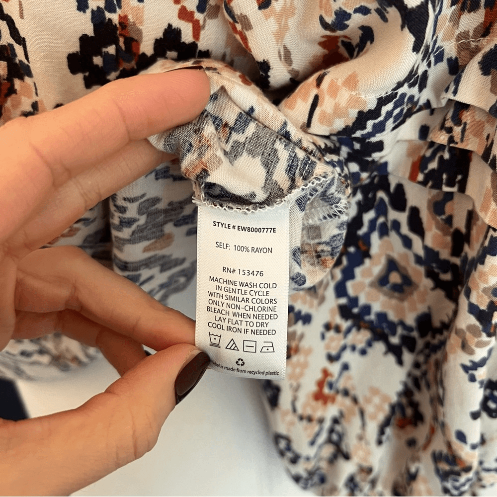 Evereve Layla Ikat Print Blouse Top Size XS