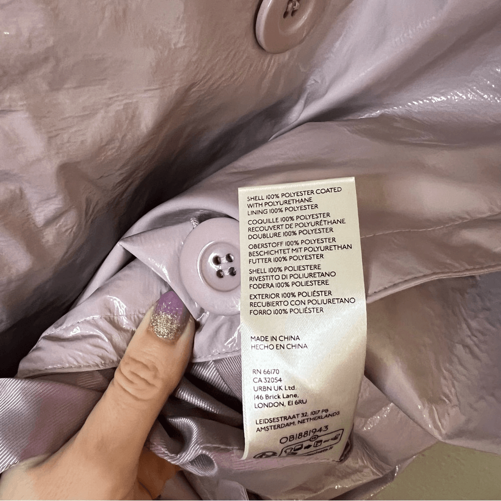 Anthropologie Maeve Patent Faux Leather Trench Coat NEW Size Medium