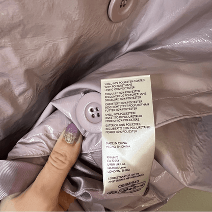 Anthropologie Maeve Patent Faux Leather Trench Coat NEW Size Medium