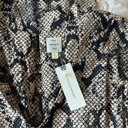 Anthropologie | Seen Worn Kept Snake-Printed Jumpsuit NEW Size 4