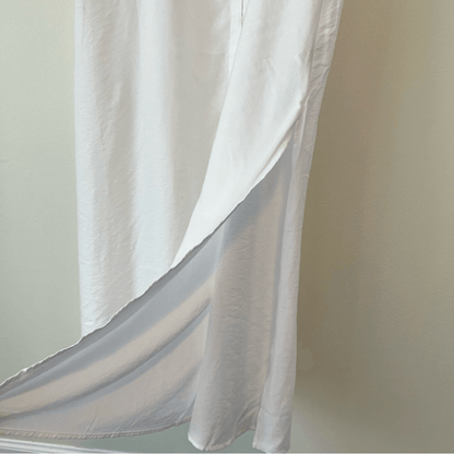 Theory New Shirt Maxi Dress In Florian Twill Sleeveless White Size 10