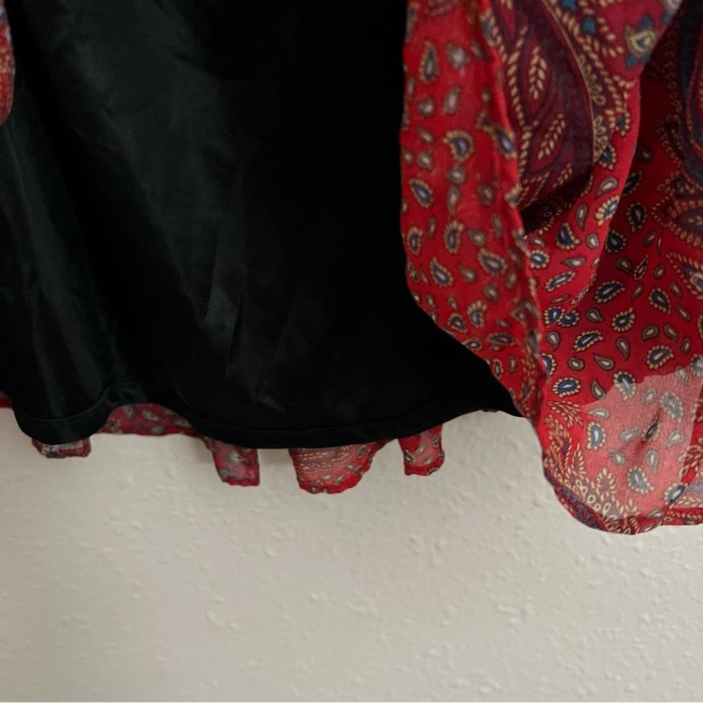 Zara Off The Shoulder Paisley Print Mini Dress Size Small