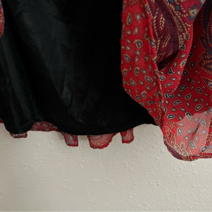 Zara Off The Shoulder Paisley Print Mini Dress Size Small