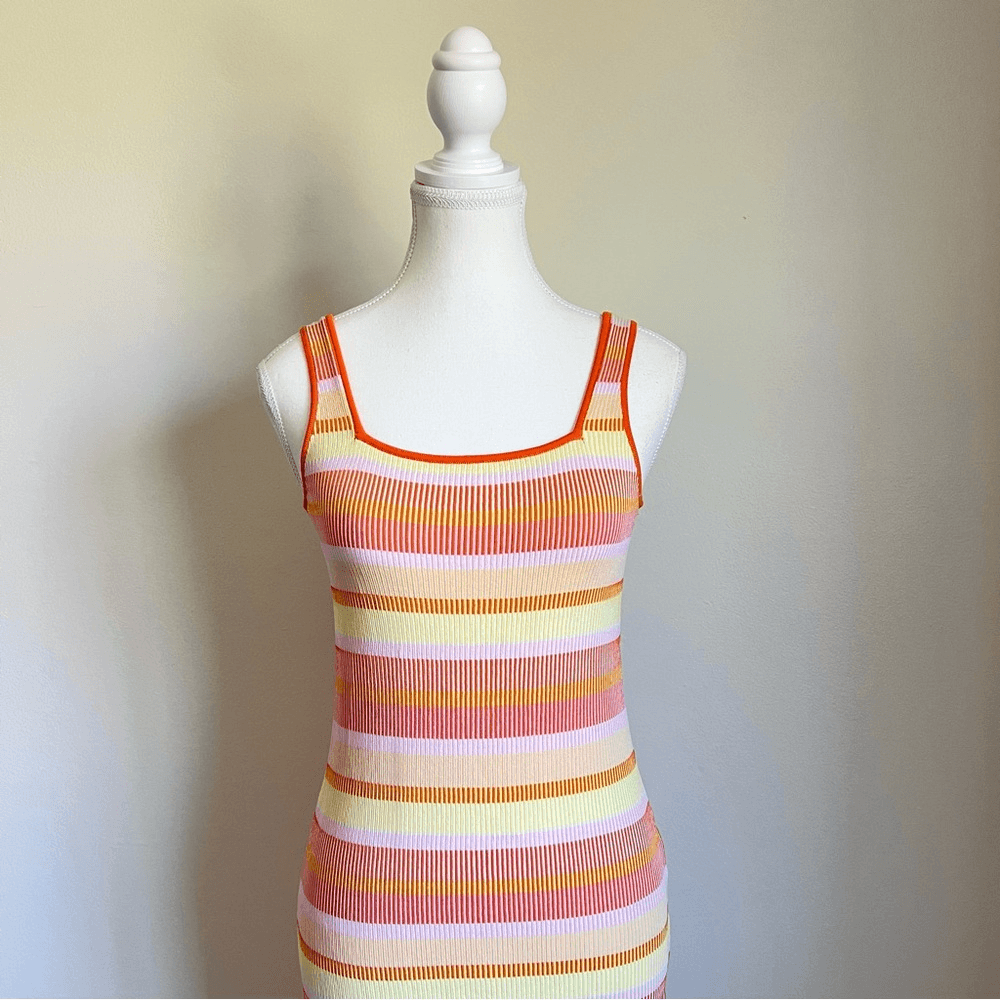 REVOLVE SOLID & STRIPED Kimberly Striped Tank Beach Dress Sorbet Small