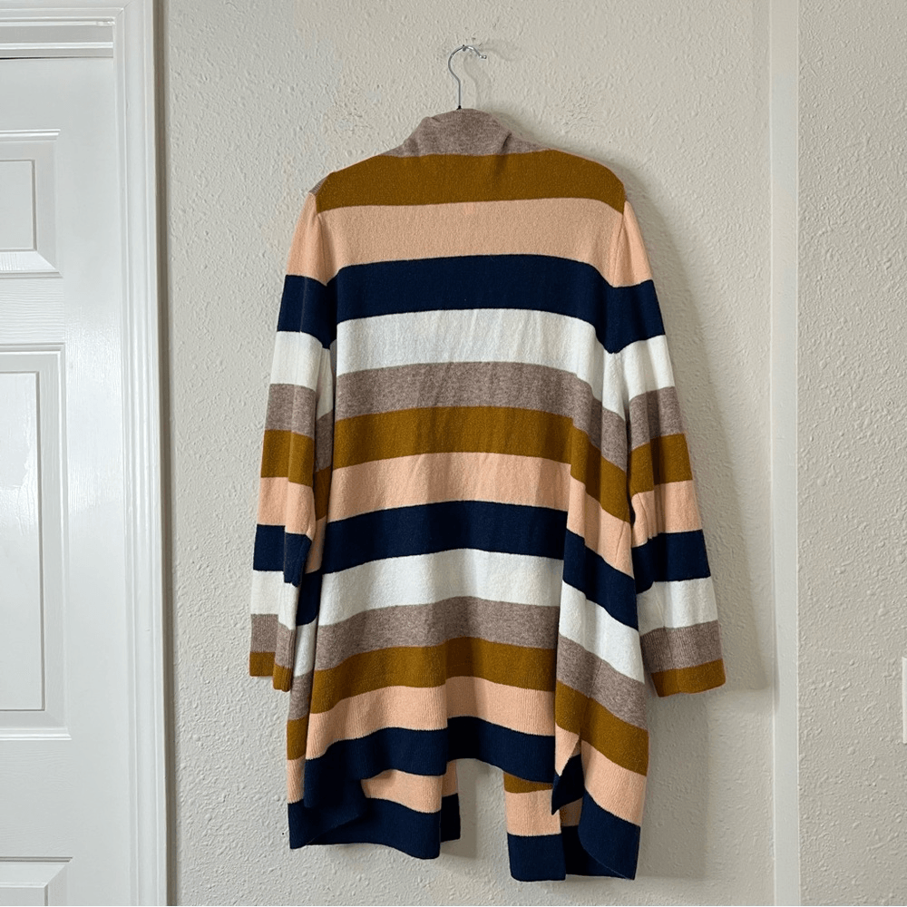 Madewell Kent Colorblock Wool Alpaca Cardigan NEW Plus Size 3X Bengali Indigo