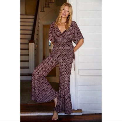 Anthropologie Bonnie Wide Leg Trouser PAJAMA PANTS NEW Size Small