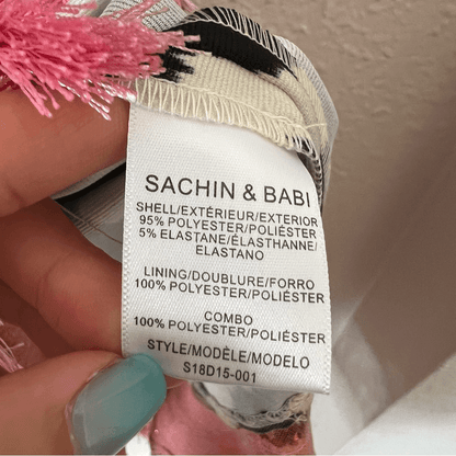 Sachin + Babi Ayran Midi Sequin Tassel Cocktail Dress NEW Size 4 (FLAWED)