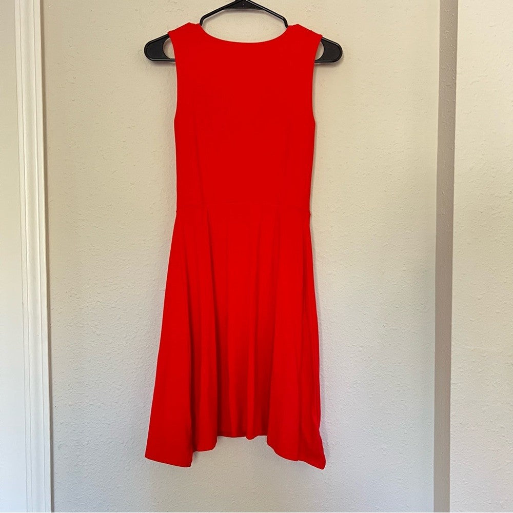 Ann Taylor Cowl Neck Red Sleeveless Mini A-line Dress NEW Size XS Petite