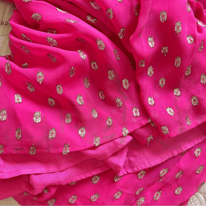 En Creme Pink Metallic Ruffled Maxi Dress Size Medium NEW