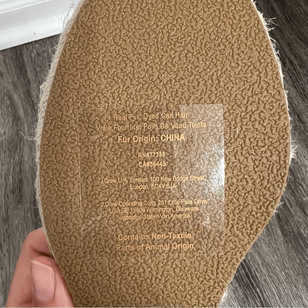 New J Crew Leopard Calfhair Wedge Espadrilles NWOT Size 7,5