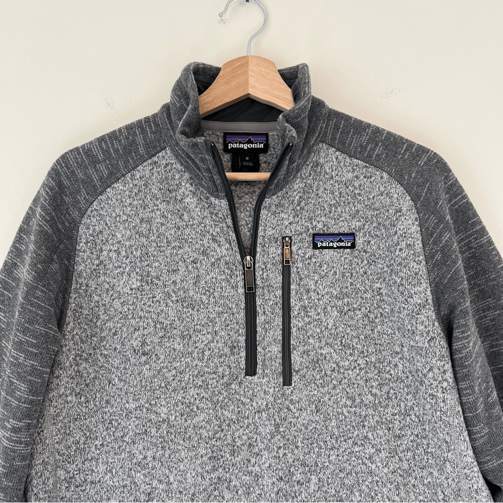 Patagonia Men's Better Sweater 1/4-Zip Fleece Size XL Gray