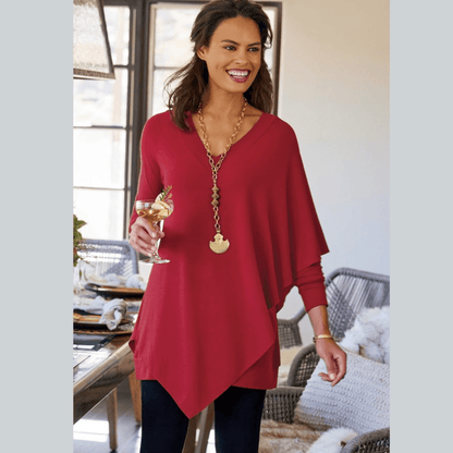 Soft Surroundings Madeline Tunic Top in Moroccan Red Size Small