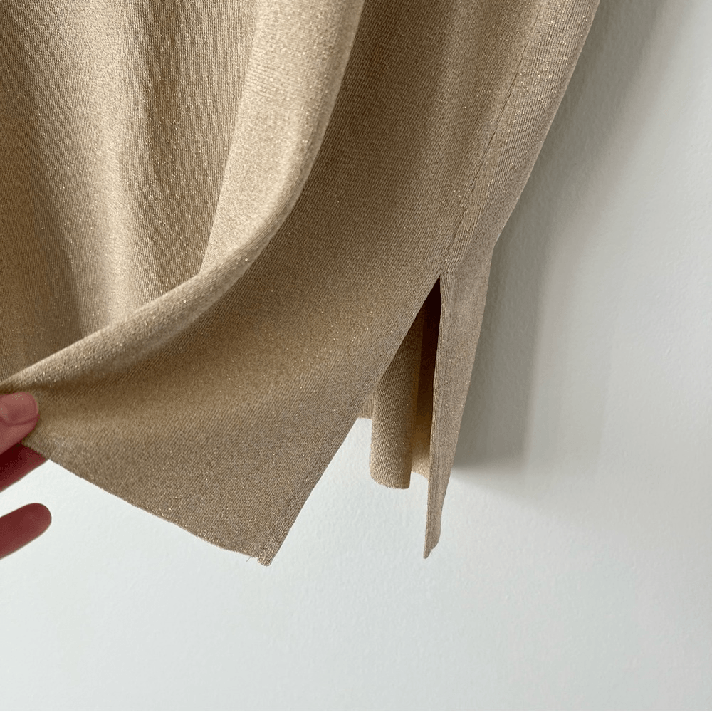 Ming Wang Metallic Gold Shimmer Tank Shell Top Plus Size 3X