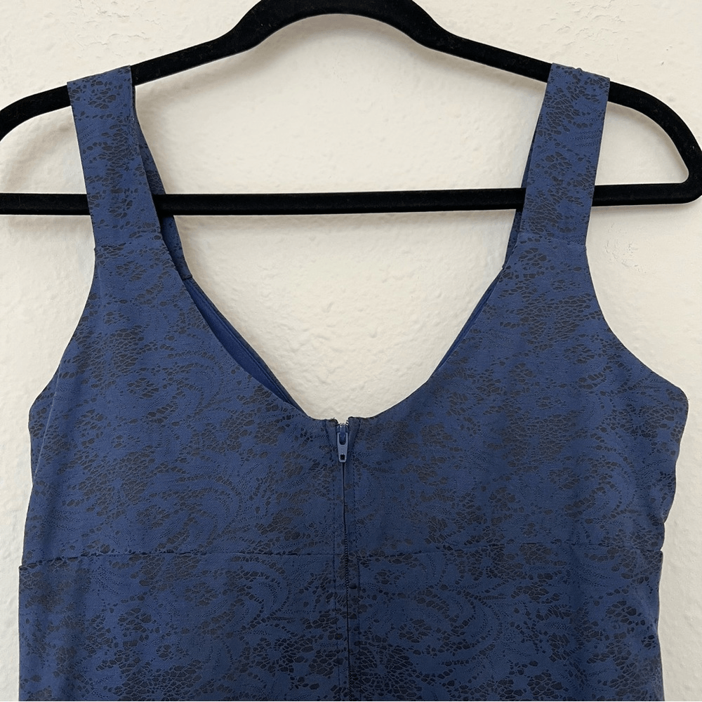 Bisou Bisou Navy Blue Sleeveless Derp V-neck Mini Cocktail Dress Size 4