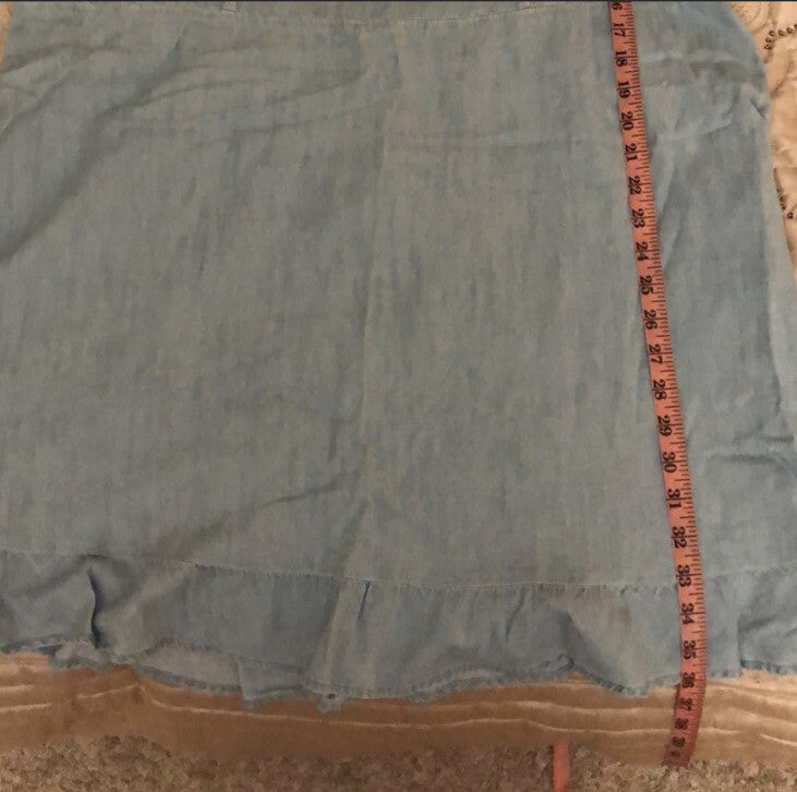 Old Navy Womens Fit & Flare Puff-Sleeve Smocked Jean Mini Dress NEW Plus Size 3X