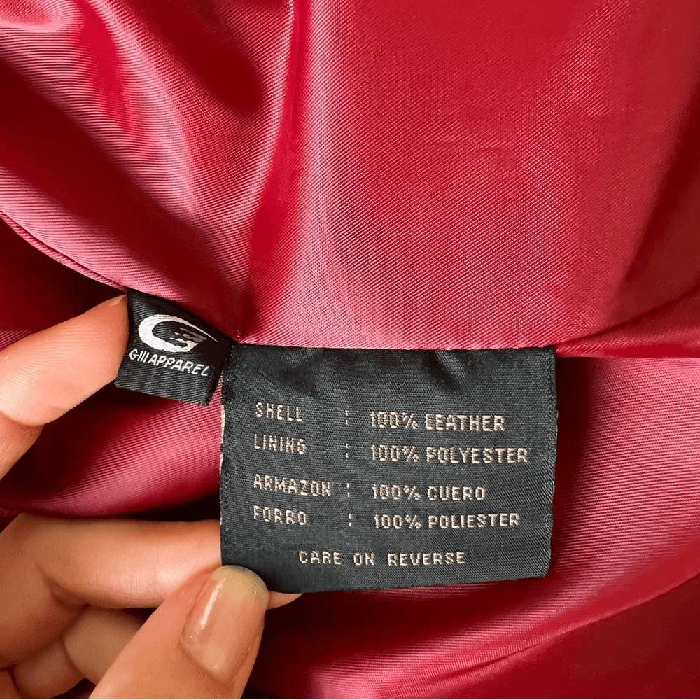 SIENA 100% Leather Red Blazer Jacket| Size 6