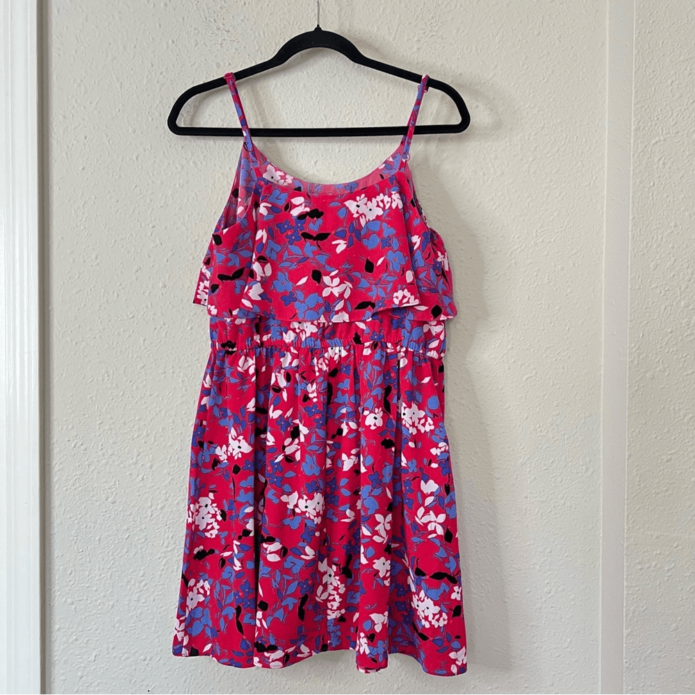 Elle Pink Floral Mini Dress Size Medium