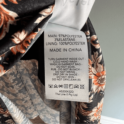 Acler Tippet Floral Flutter Sleeve Midi Dress Size 2