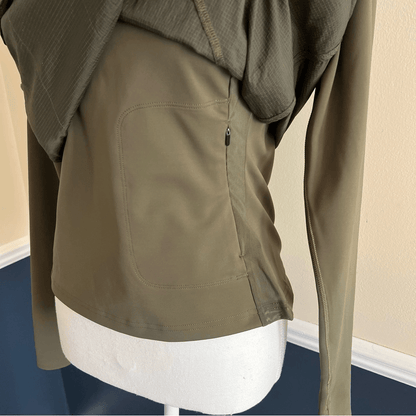 Outdoor Voices Frostknit Pullover Hoodie in Olive Green NEW Size Small