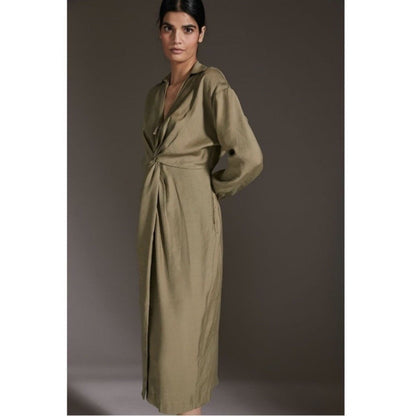 Anthropologie Graziella Twist-Waist Shirt Dress NEW  Size 4