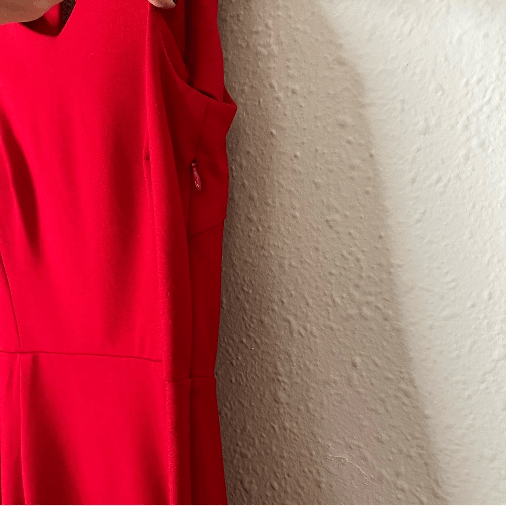 TALBOTS Red Sleeveless Ponte Sheath Dress Size 6