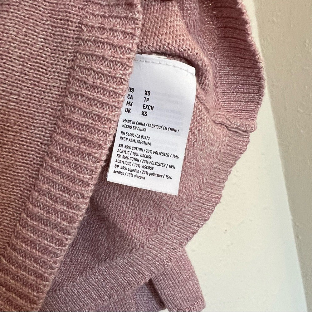 American Eagle Dusty Rose Open Shoulder Sweater Size XS