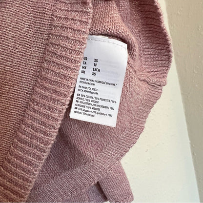 American Eagle Dusty Rose Open Shoulder Sweater Size XS