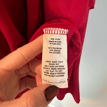 Soft Surroundings Madeline Tunic Top in Moroccan Red Size Small