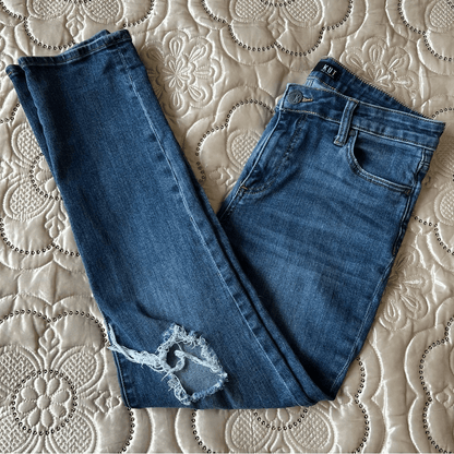 Kut From The Cloth Distressed Jeans Medium Wash Size 6