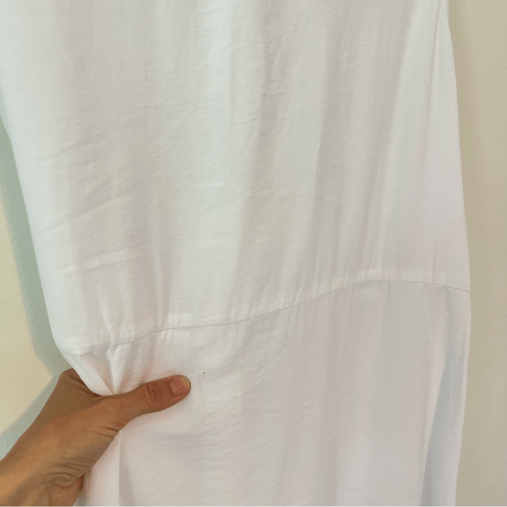 Theory New Shirt Maxi Dress In Florian Twill Sleeveless White Size 10