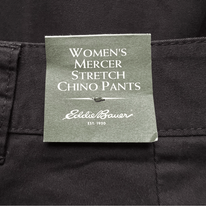 Eddie Bauer Women’s Mercer Stretch Chino Pants in Black NEW Size 6