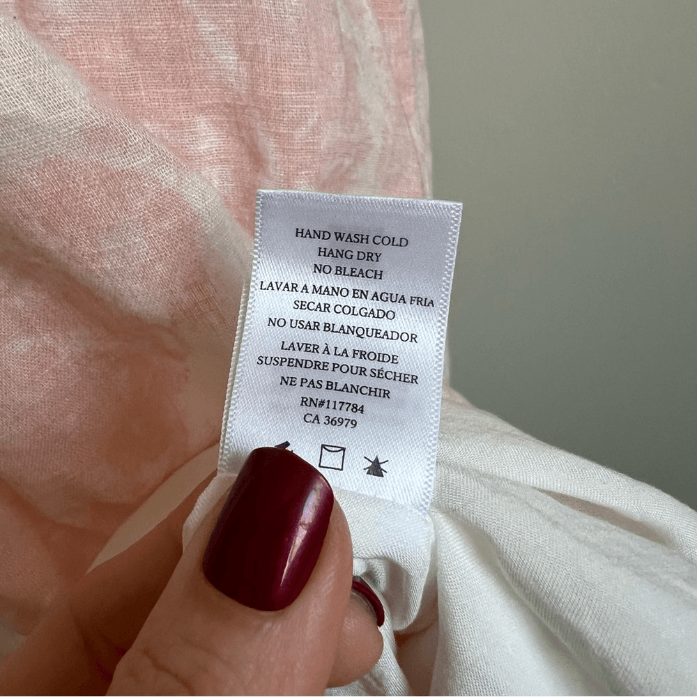 Revolve RAILS Delilah Linen Midi Dress in Peach Pink Tie Dye Size Medium