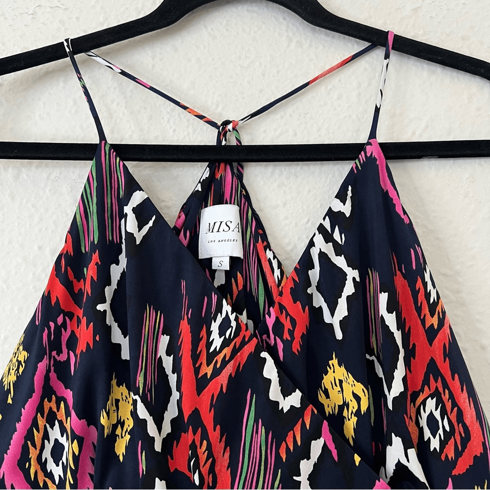 Misa Los Angeles Printed Racer Back Mini Dress Size Small