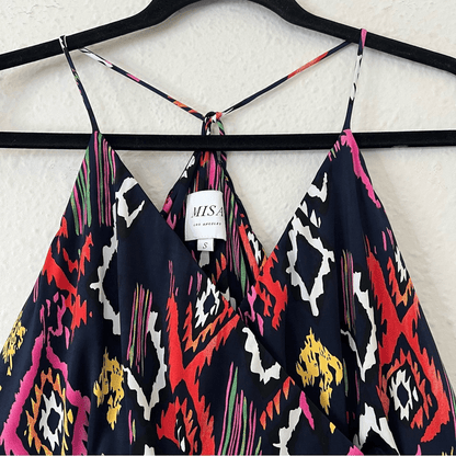 Misa Los Angeles Printed Racer Back Mini Dress Size Small