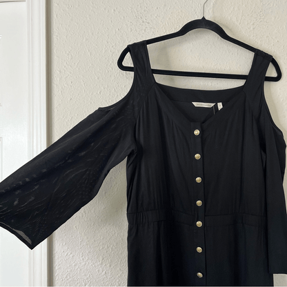 Soft Surroundings Brigette Tencel Maxi Dress in Black NEW Size Medium