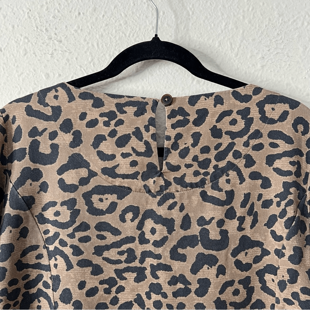 Soft Surroundings Leopard Print  Raelynn Lyocell Pullover Blouse Size Medium