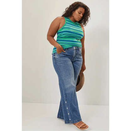 Anthropologie Pilcro Darted Wide-Leg Jeans NEW Plus Size 18W