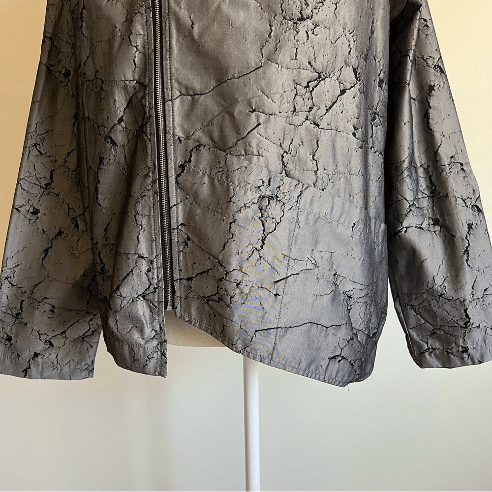 Sun Kim Gray Lightweight Asymmetrical Jacket Size Large