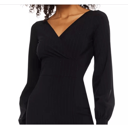 Chiara Boni La Petite Robe Iza Black Dress NEW Size 14 Long Sleeve Formal