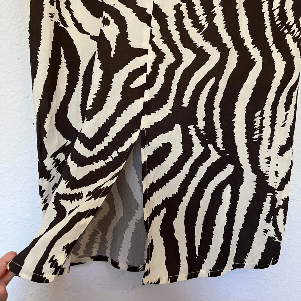 Anthropologie Corey Lynn Calter Zebra Maxi Dress NEW Size Small Animal Print