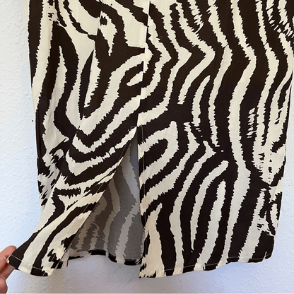 Anthropologie Corey Lynn Calter Zebra Maxi Dress NEW Size Small Animal Print