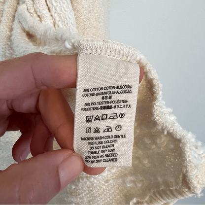 Free People In the Loop Open Front Cardigan in Cream Size Small