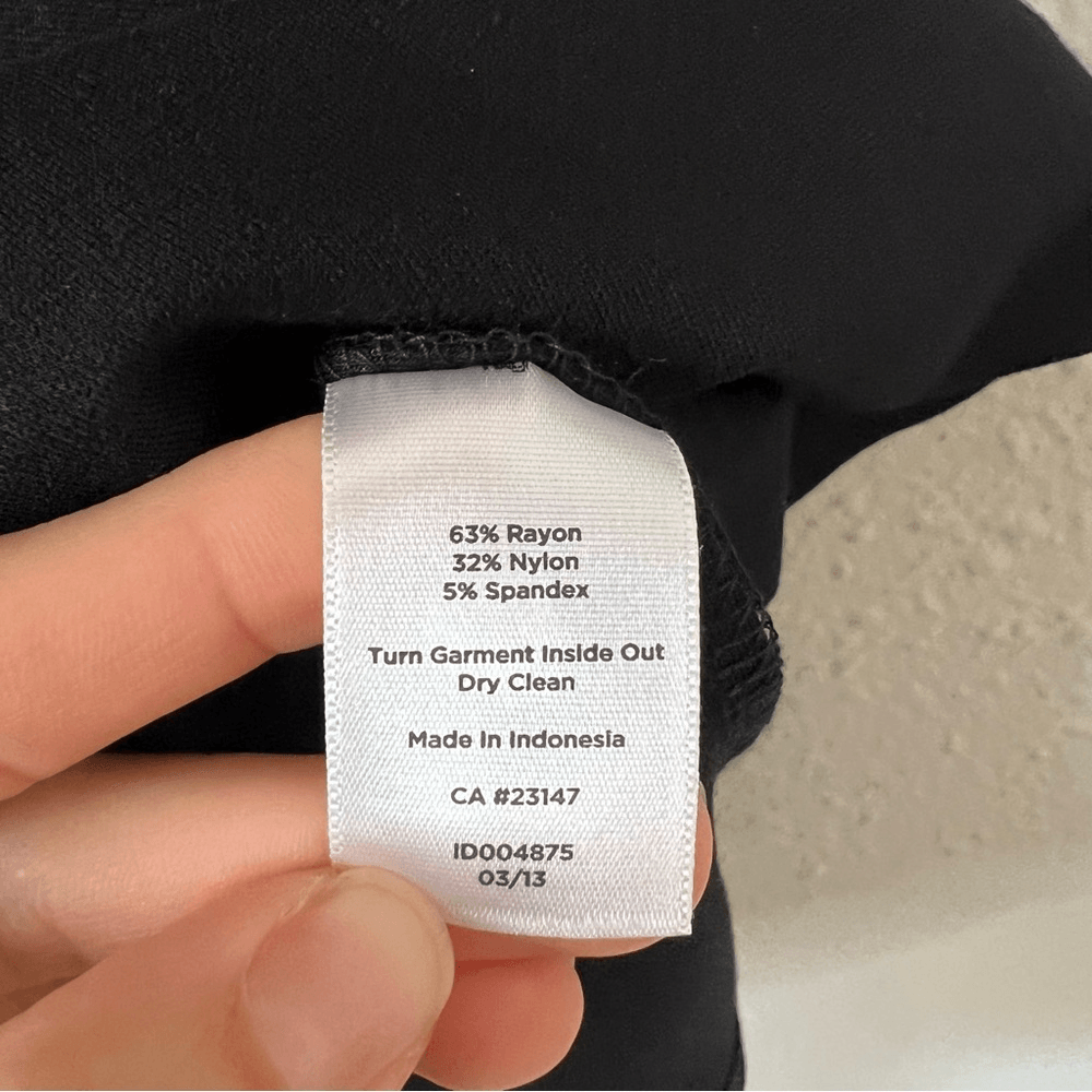 Talbots Ponte ColorBlock Sheath Dress Black / Nude Size 4 Petites NWOT